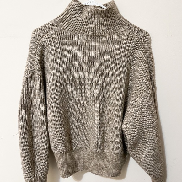 H&M Sweaters - H&M tan/brown knitted turtle neck sweater size small
